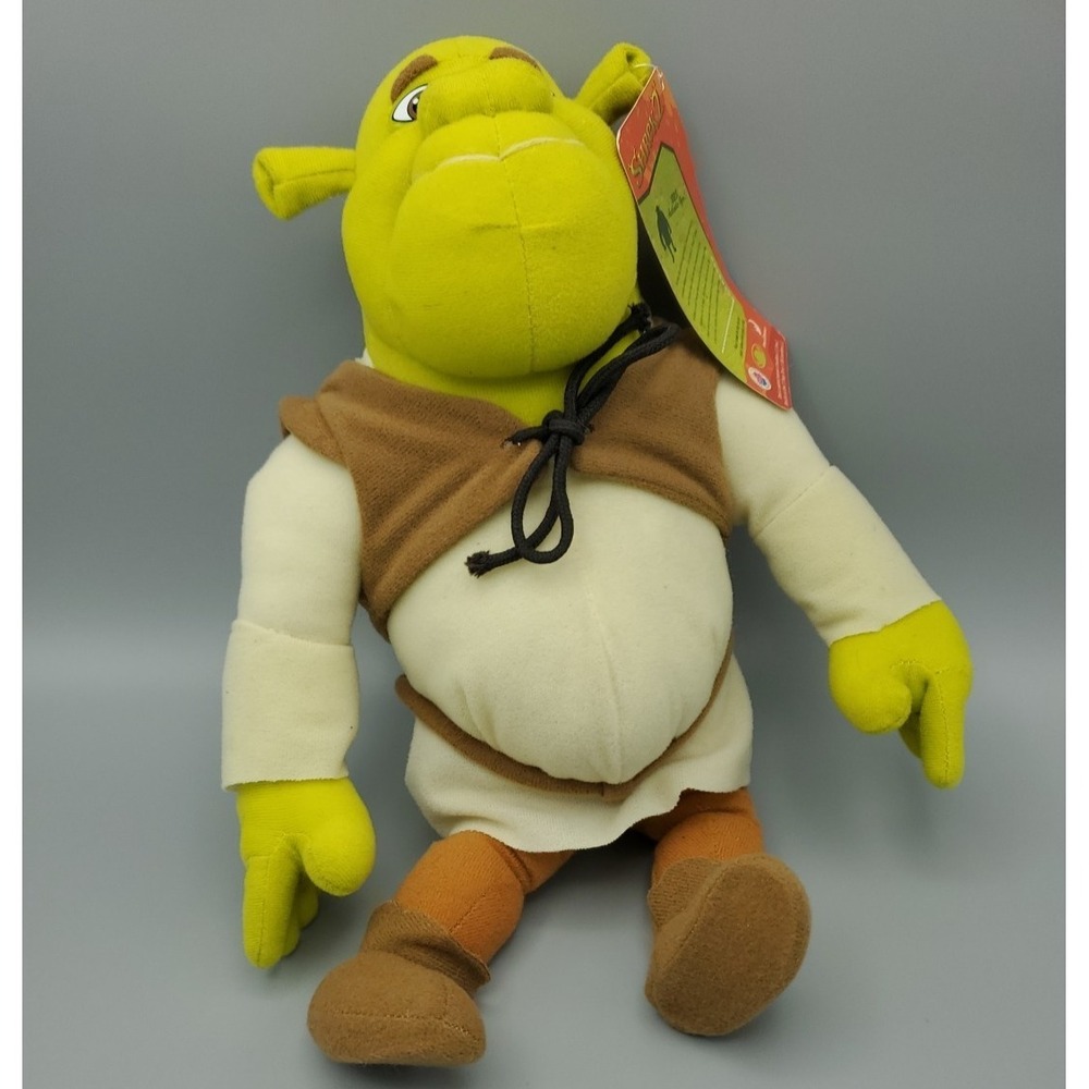 2004 Dreamworks Shrek 2 Shrek Stuffed Plush Toy by Nanco 15‎ inch With Tag Read